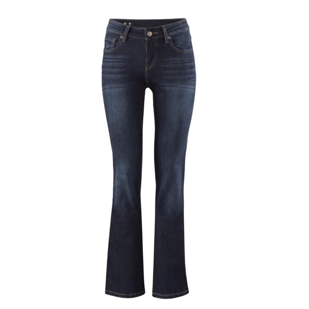 Cabi Women's #916L Galaxy Wash Slim Boot Cut Mid Rise Dark Wash Jeans Size 2